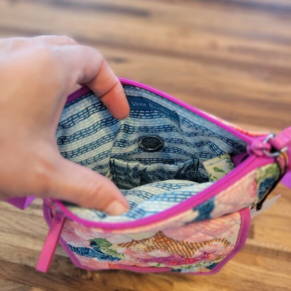 Vera Bradley Iconic RFID Mini Hipster Super Bloom Floral Print - Picture 8 of 14